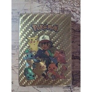 55 Pcs Pokemon Card Foil Gold Pack Cards TCG GX Vmax GX Card Charizard Rare Gift